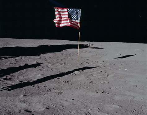 American Flag On The Moon