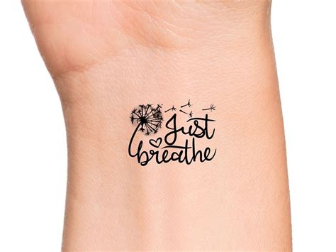 Amp Quot Just Breathe Amp Quot Temporary Tattoo Tattoo Selenaashleydesigns Bodyart Tattoos Wrist Tattoos