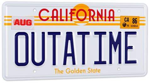 Amp Quot Outatime Amp Quot Delorean 1 1 License Plate Replica At Mighty Ape Australia