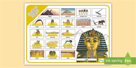 Ancient Egypt Word Mat Twinkl