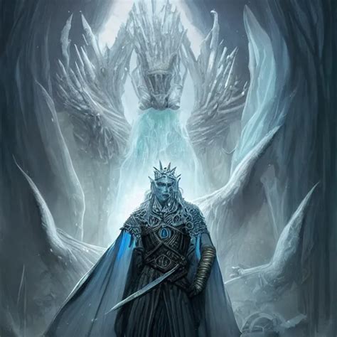 Ancient Evil Ice King Dark Fantasy Crystals Spells Stable Diffusion