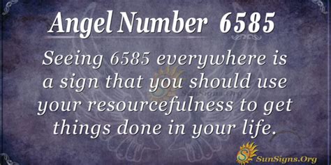 Angel Number 6585 Meaning Listen To Your Angels Sunsigns Org