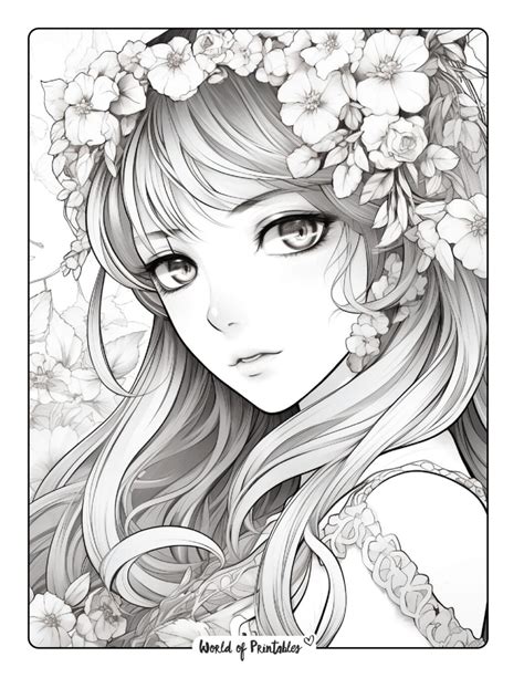 Anime Girl Coloring Pages To Print Free Printable Coloring Pages