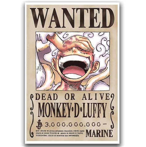 Anime One Piece Wanted Posters Latest Luffy Bounty Poster 3 Billion