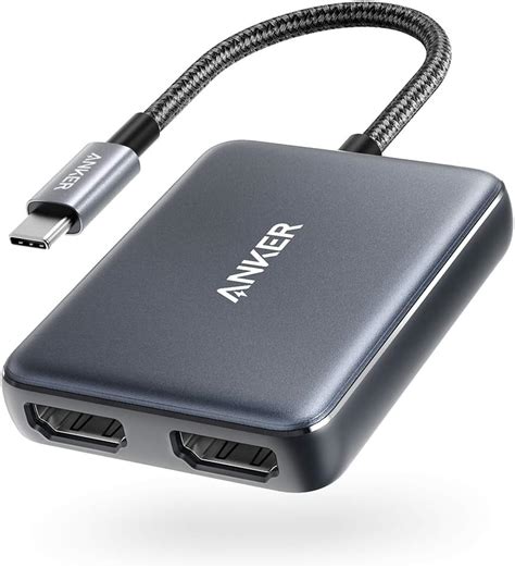 Anker Usb C Anker Usb C Auf Dual Hdmi Adapter Kompakter Usb C Hub Amazon De Computer Zubehor