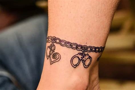 Ankle Chain Tattoo Designs for Women and Men