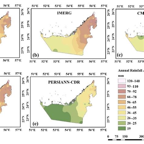 Annual Average Rainfall Distribution For Gauge A And Satellite