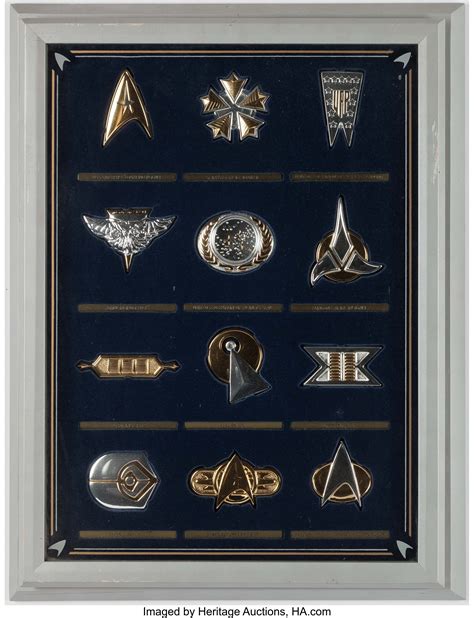 Another Rank And Badge Insignia Display For Star Trek Star Trek