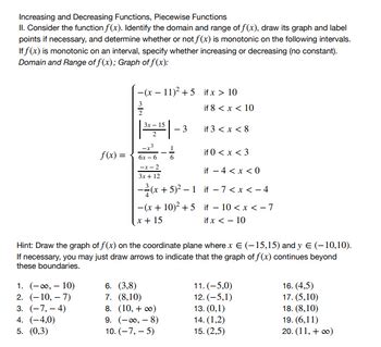 Answered Increasing And Decreasing Functions Bartleby