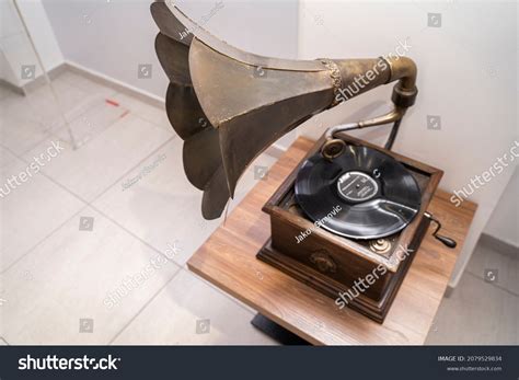 Antique Turntable Hand Crank On Side Stock Photo 2079529834 Shutterstock