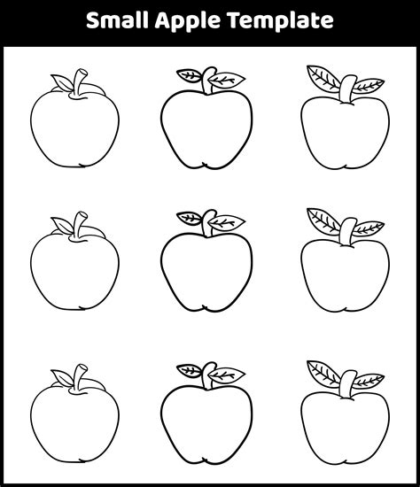 Apple Template Free Printable Crafts On Sea