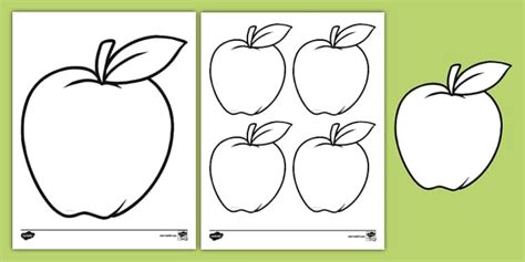 Apple Template Printable Fall Decoration Twinkl Usa