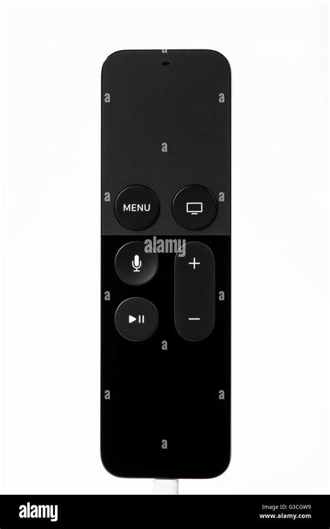 Apple Tv Remote Siri Remote Apple Tv 4Th Generation Charging Cable Lightning Stock Photo Alamy