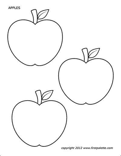 Apples Free Printable Templates Coloring Pages Firstpalette Com