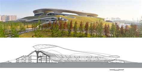 Architectural Drawings Long Span Stadia And Sport Halls In Section Architizer Journal