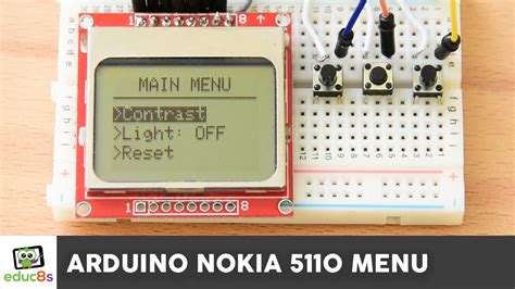 Arduino Nokia 5110 Menu Educ8s Tv Watch Learn Build