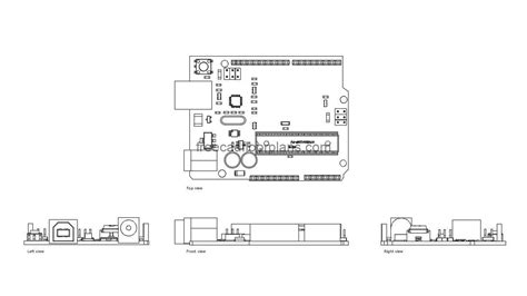 Arduino Uno R3 Free Cad Drawings