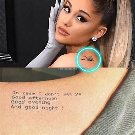 Ariana Grande S 50 Tattoos And Their Meanings Fabbon