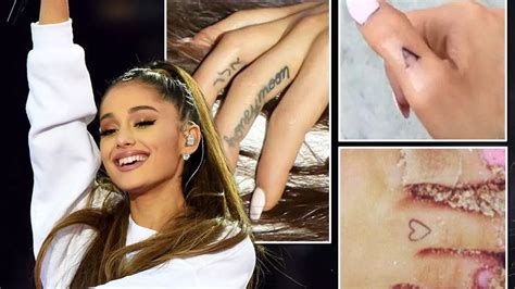 Ariana Grande S Tattoos Meaning Behind Her Twelve Inkings As She Gets