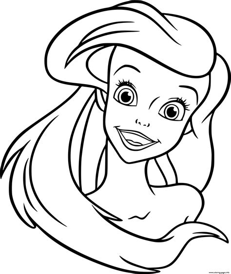 Ariel Little Mermaid Coloring Page For Kids Free The Little Mermaid