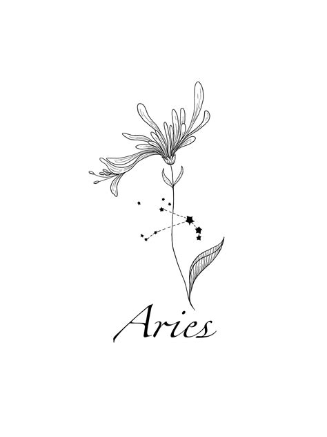 10 Unique Aries Flower Tattoo Designs