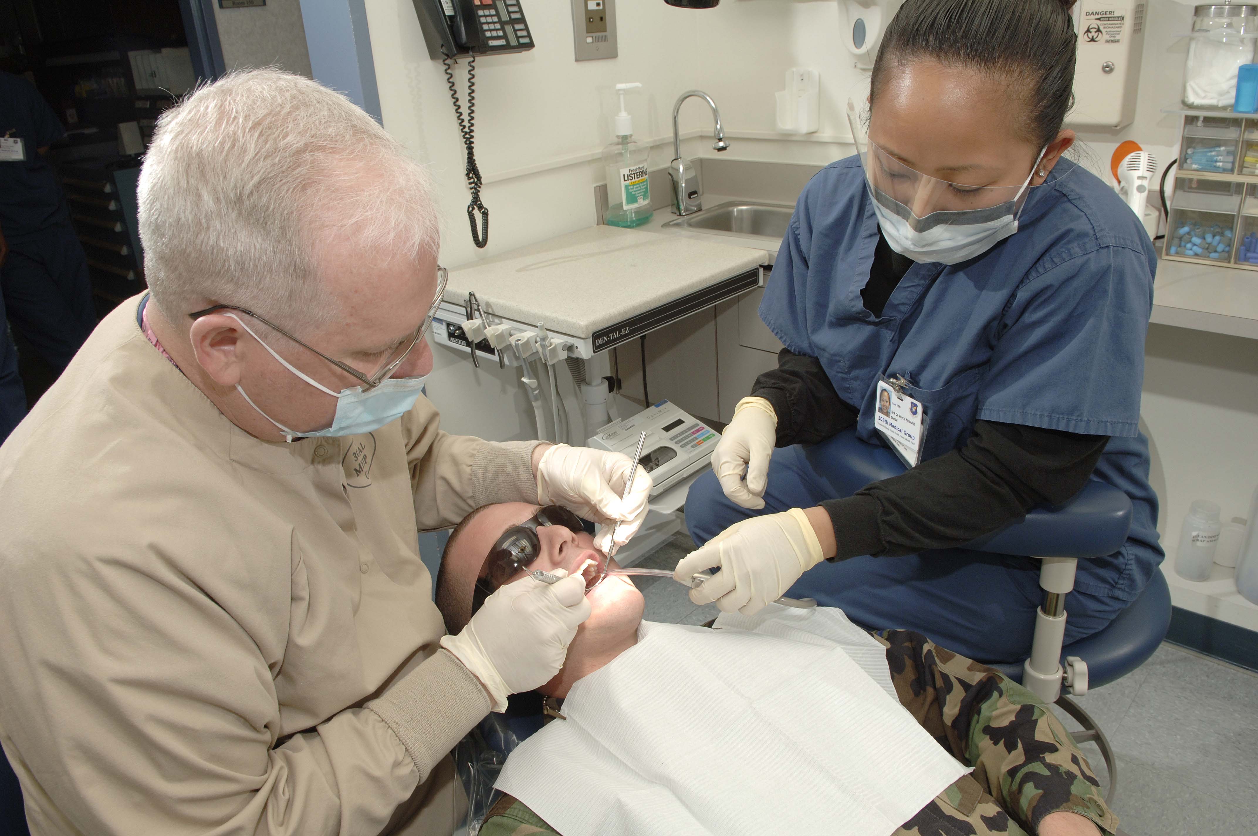 Army Air Force Dental Professionals Work Hand In Hand Joint Base