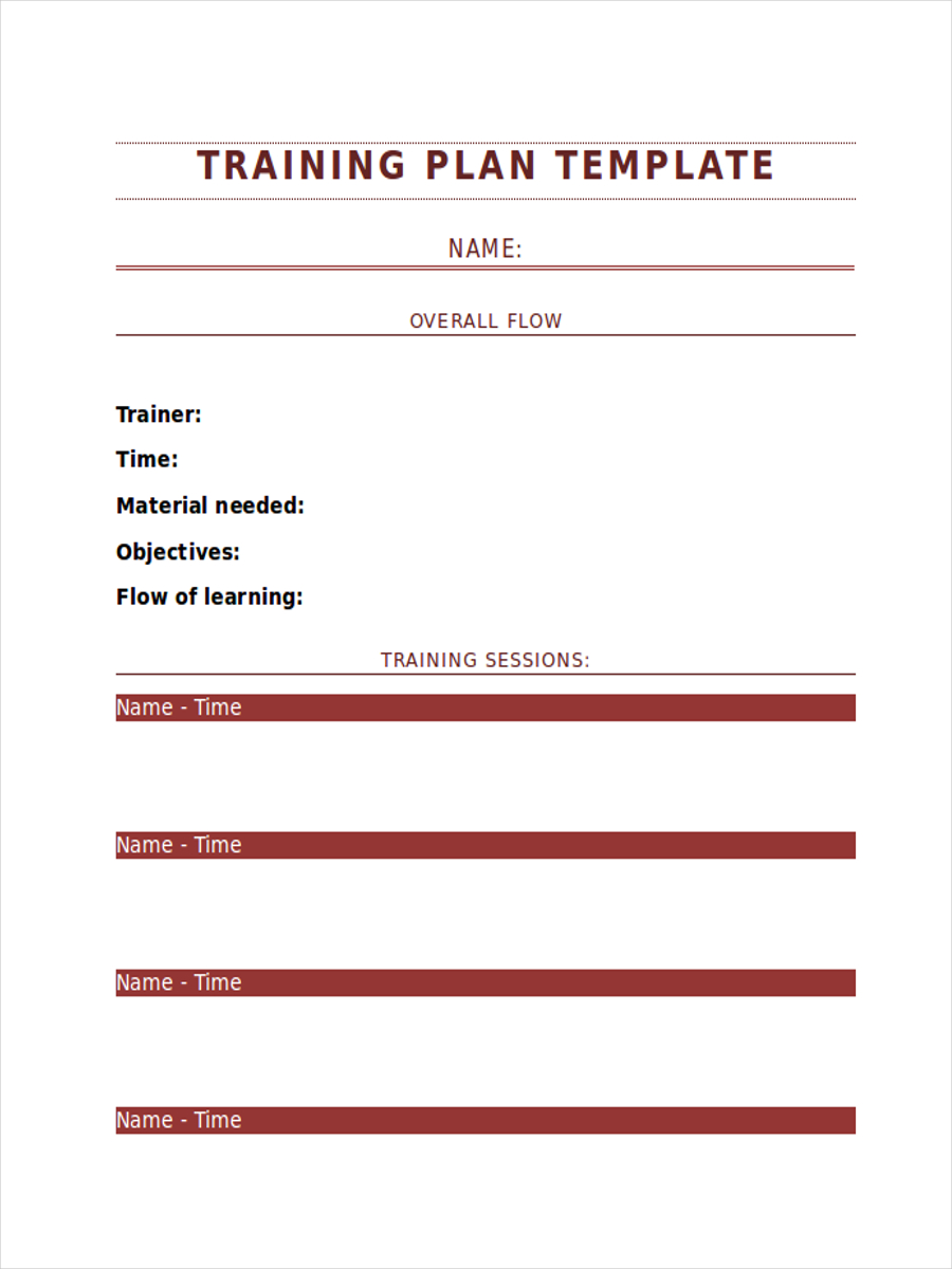 Army Training Army Training Schedule Template Excel