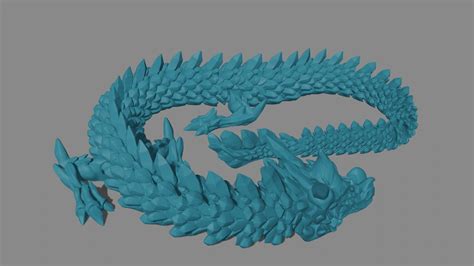 Articulated Frost Dragon Wiggle Pet Articulated Dragon 3D Model 3D Printable Cgtrader