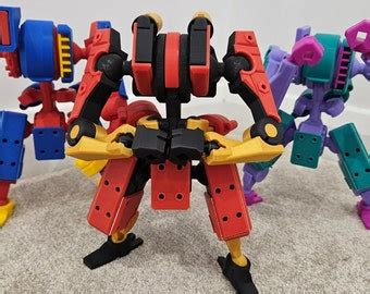 Articulated Mech Robot 3D Printed Posable Action Figure Etsy