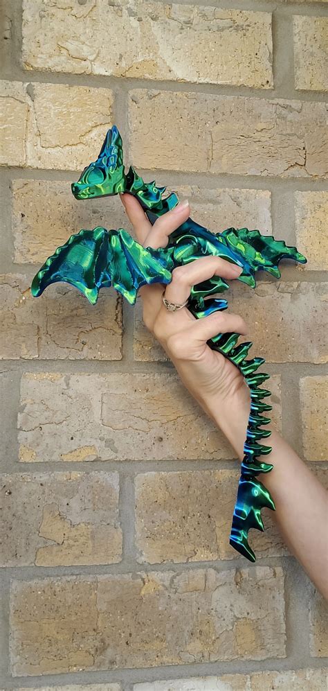 Articulated Wing Dragon Single Color Dual Color Tri Color Etsy