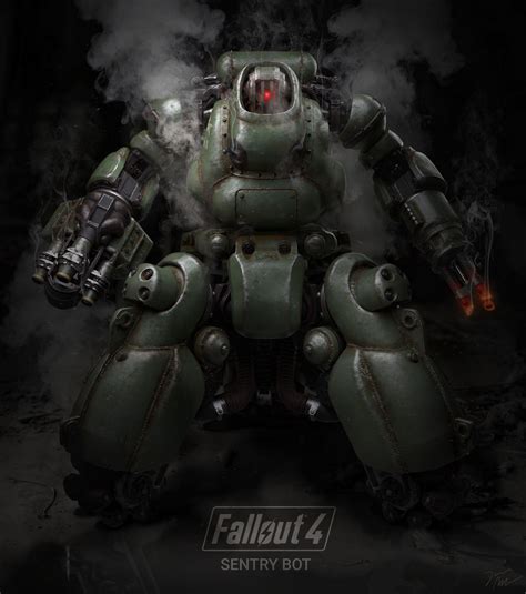 Artstation Fallout 4 Sentry Bot Dennis Mejillones Fallout Fallout Concept Art Fallout Art