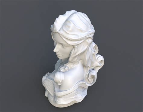 Artstation Female Bust Statue 220527 3D Print Model Resources