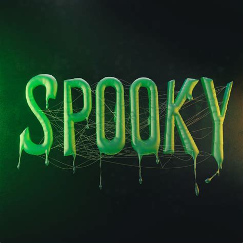 Artstation Spooky Halloween 3D Font