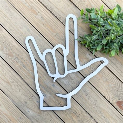 Asl Love You Wall Sign Etsy