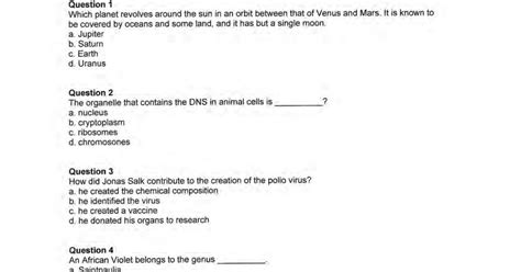 Asvab General Science Practice Test 2 Pdf Google Drive