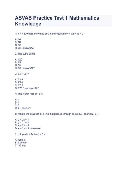 ASVAB Math Practice: Boost Your Test Knowledge