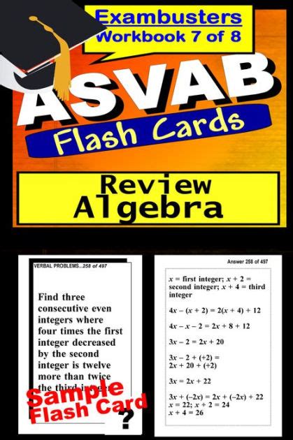 Asvab Study Guide Algebra Review Asvab Math Flashcards Asvab Prep