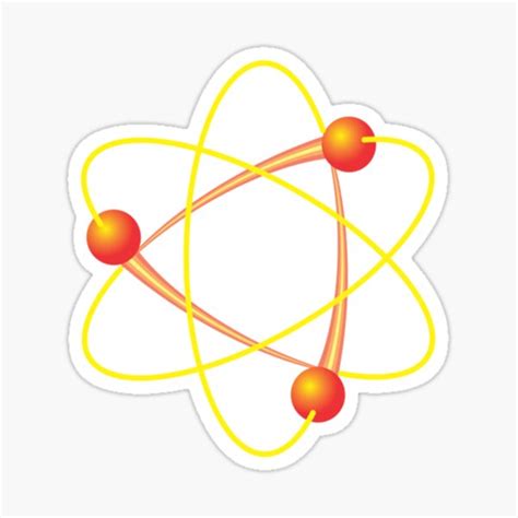 Atomic Whirl Atom Symbol Physics Sticker For Sale By Ckennicott