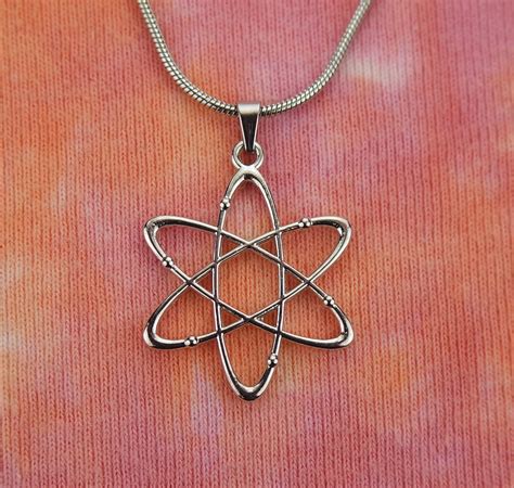 Atomic Whirl Necklace Bohr Atom Nuclear American Atheist Symbol Charm