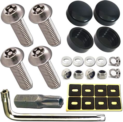 Automobiles Amp Motorcycles Dsycar 1 Set Chrome Anti Theft Screws Car License Plate Bolts Frame