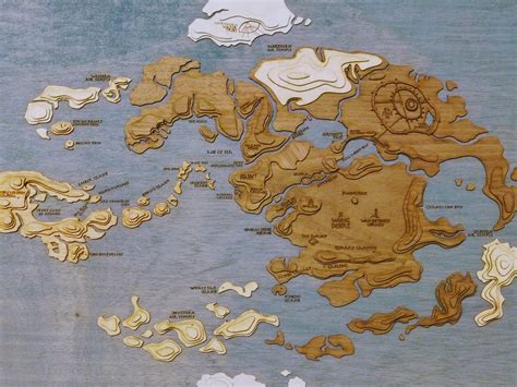 Avatar Last Airbender Detailed World Map Mazcastle