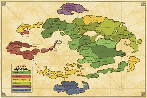 Avatar The Last Airbender Poster World Map Masterhon