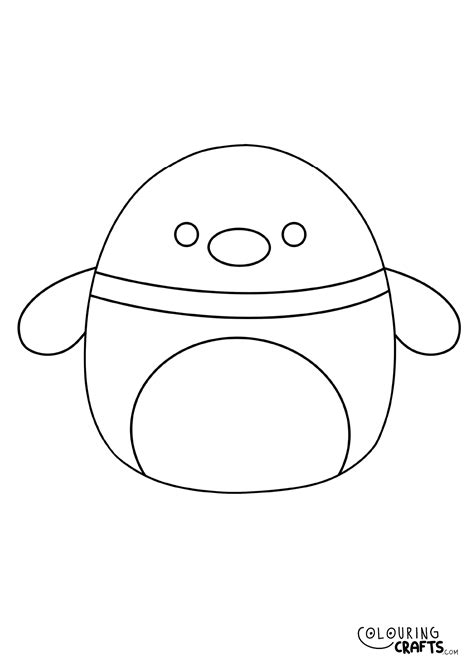 Avery The Duck Squishmallows Printable Colouring Page Colouring Crafts