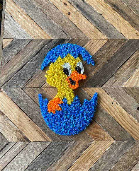 Baby Duck Popcorn Popcorn Duck Blue Egg Duck Vintage Door Etsy