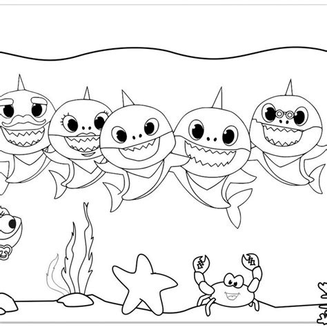 Baby Shark Pages Coloring Pages