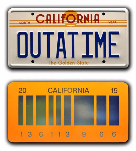 Back To The Future Delorean Outatime 2015 Metal Stamped Replica