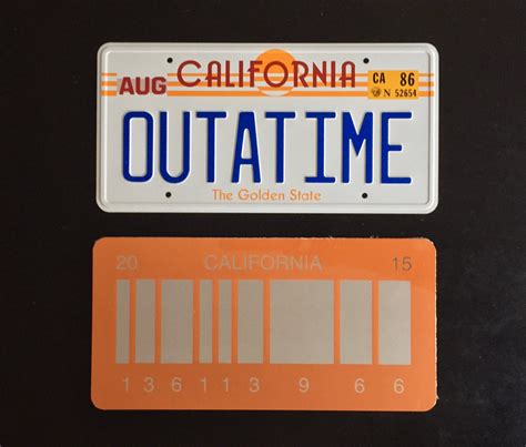 Back To The Future Outatime License Plate And Back To The Etsy