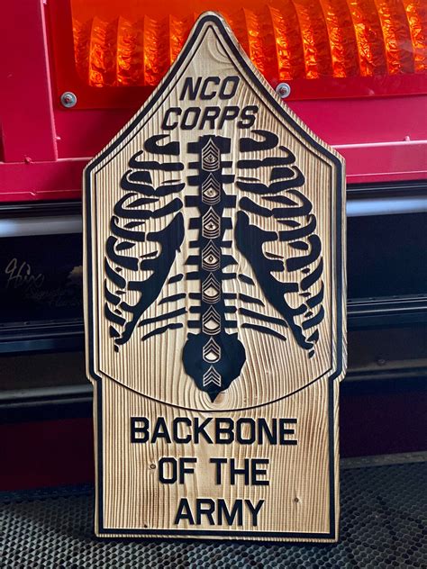 Backbone Noncommissioned Officer Plaque Backbone Of The Army Etsy