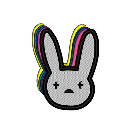 Bad Bunny Logo Embroidery Design Mydigitize Mx