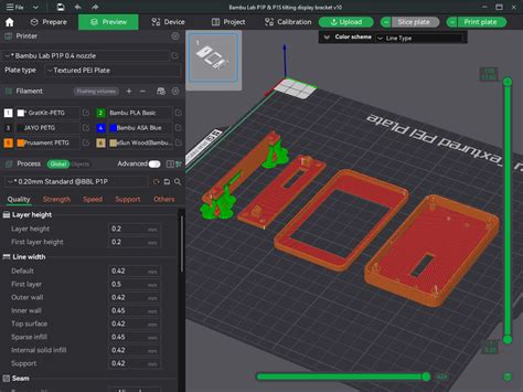 Bambu Lab P1p P1s Tilting Xtouch Screen By Jack Meow Download Free